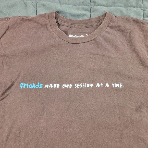 Friends Adults Medium Brown T Shirt Made One Session At A Time Short Sleeve - Picture 3 of 8